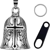 Canumer Motorcycle Bell Good Luck Keychain - Guardian Angel Gremlin Spirit Bells, Biker Bell Pendant Motorcycle Accessories
