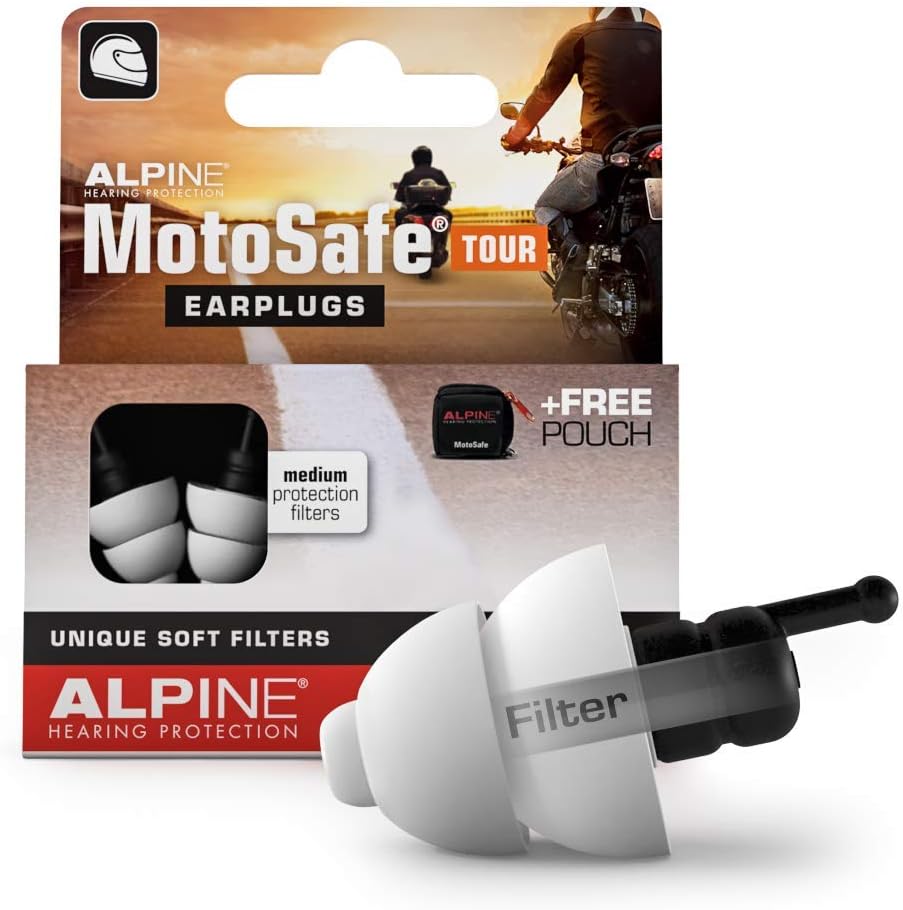 Alpine MotoSafe Tour Ear Plugs for Hearing Protection While