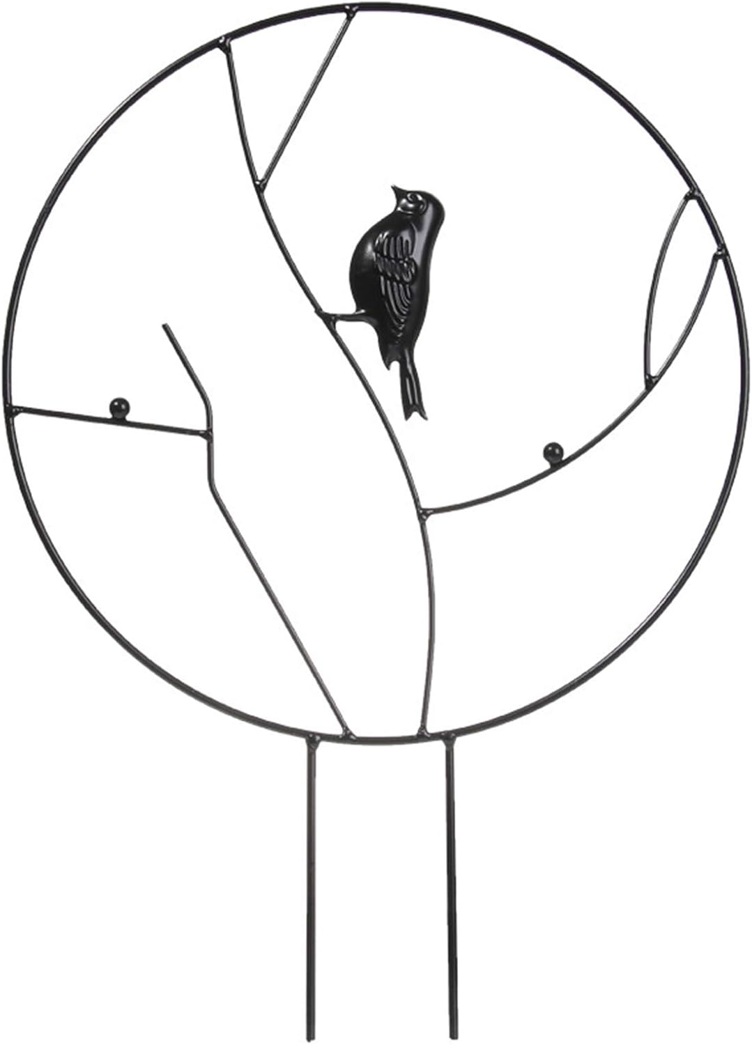 Tinsow Garden Trellis Black Coated Vine Plant Trellis for Indoor Outdoor Climbing Plants in Pots, Vine Climbing Rack,Plant Support for Ivy Roses Cucumbers Clematis Pots Supports (1, Black-Bird)