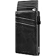 TOYFID Minimalist Wallet for Men,Men Slim Wallet,Pop Up Card Case,Smart Wallet Design for Men, Men Wallet RFID Blocking,Metal Card Holder Case,Minimalist Wallet for Cash Credit Cards (Black)