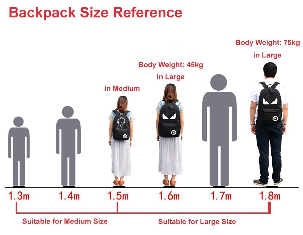 Boys Outdoor Backpack Kids School Bag Anime Luminous Rucksack Daypack with USB Cable/Pencil Case and Anti-Theft Password Lock Shoulder Bag for Teens Boys Girls