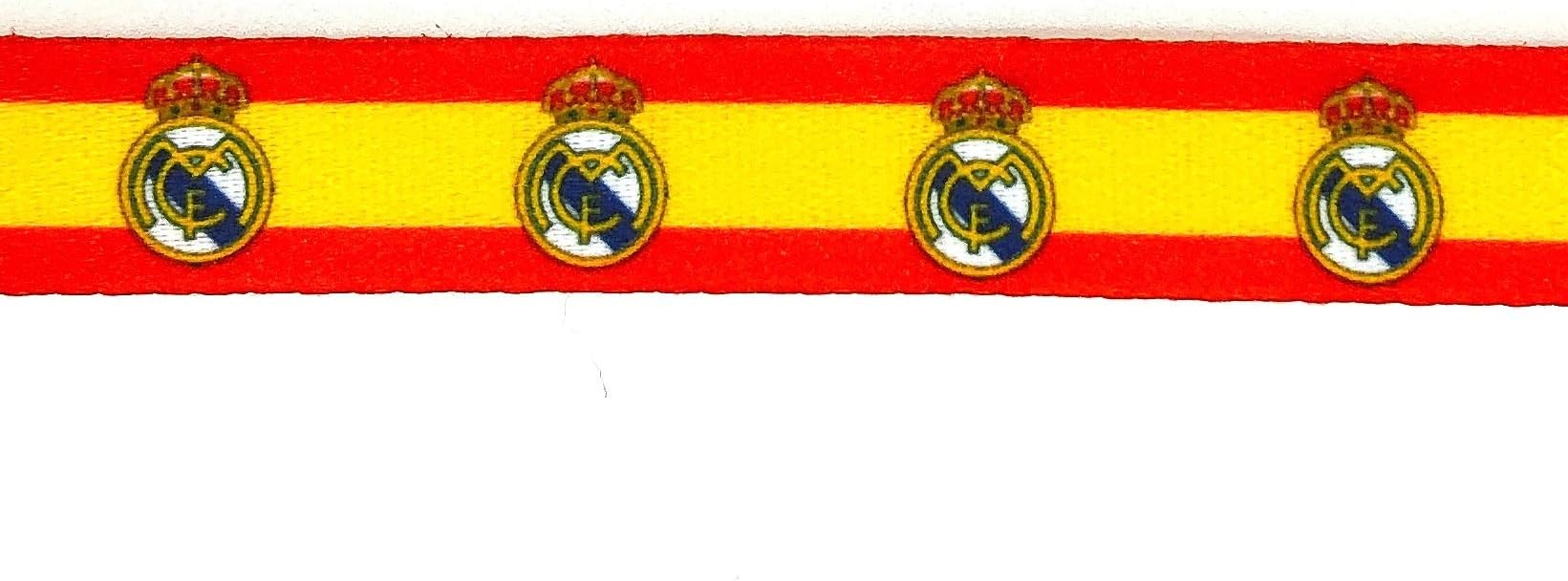 | Pack and Set of 6 Printed Fabric Bracelets with Spain and Real Madrid Flag | Original Gift | Ideal for Weddings, Anniversaries, Parties, Stag Parties