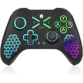 Dinosoo RGB Wireless Controller for Xbox Series X|S, Xbox One &amp; Windows 10/11, Gaming Gamepad with Hall Trigger, Turbo, Macro, 3.5mm Audio Jack, 2.4GHz Adapter