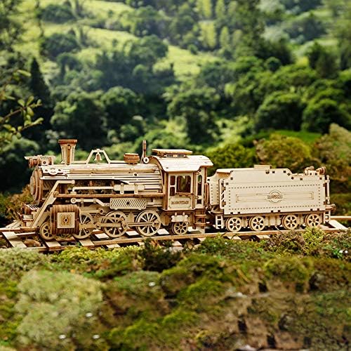 ROKR Car Model kits For Adults to Build,3D Wooden Puzzle Scale Model Vehicle,Prime Steam Express Home Decoration Gift For Teens and Adults(MC501) - Image 3