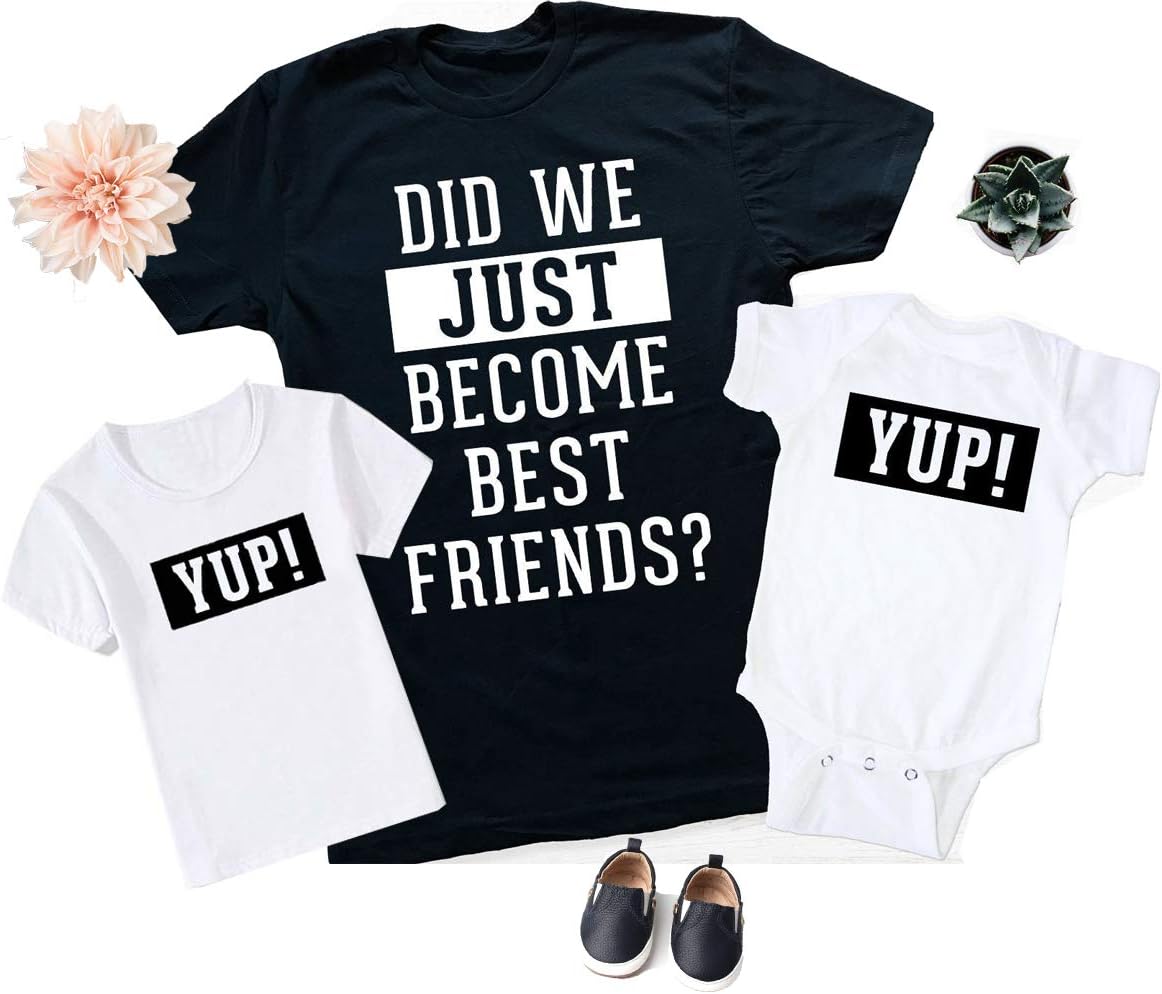 Mommy and Me Set, Did we just Become Best Friends, yup Duo, Mommy and me Outfit, Matching Sibling Shirts, Matching mom Baby