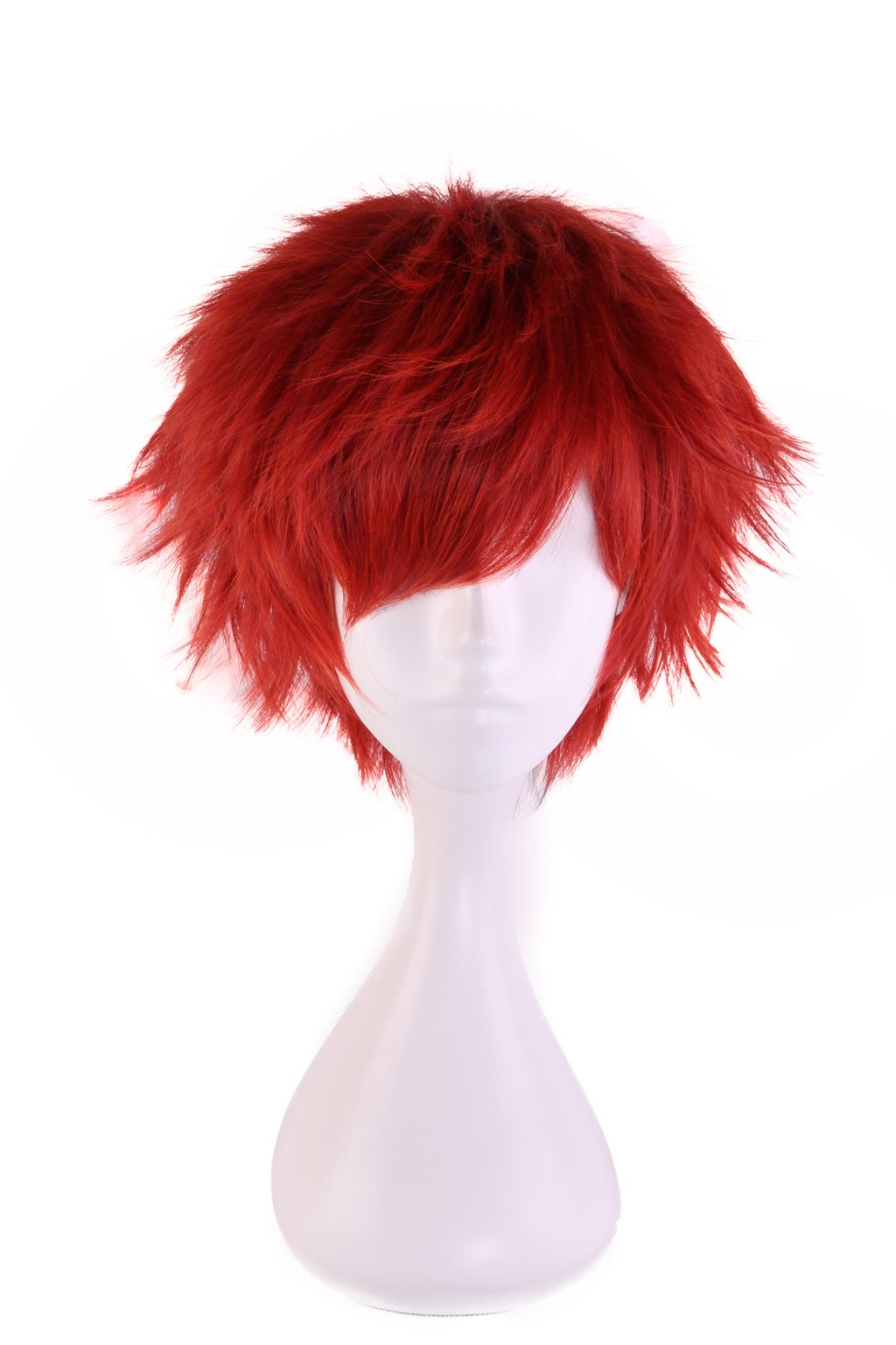 Photo 1 of HH Building Short Layered Curly Anime Fashionable Cosplay Costume Wig Red Hair 12 Inch