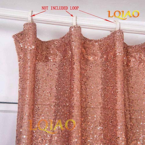 2pcs rose gold sequin cortina telón de fondo-w60xl250cm shimmer lentejuelas tela fotografía telón de fondo cortinas de lujo para dormitorio cortinas de ventana sala de estar cortinas elegantes cortinas