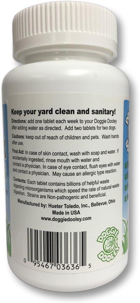 Hueter Toledo Doggie Dooley Waste Terminator Tablets 100/Bottle, White, 100 Count (Pack of 1) - Image 3