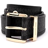 Michael Kors Womens 1.75 Inch Logo Belt with Grommets, Stylish Fashion Accessory for Everyday Wear