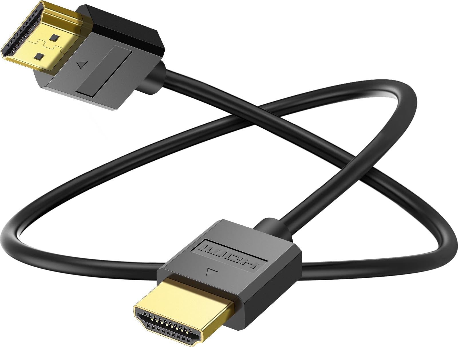 SAISN HDMI to HDMI Cable 1M, 4K HDMI Male to Male Lead Cord 4K@30Hz High Speed Ultra Slim HDMI Video Cable for HDTV, Monitor, DVD, Xbox