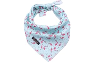 ARING PET Dog Bandana, Cotton Dog bandanas Dog Triangle Bibs scarf for Small to Large Dogs and Cats flamingo