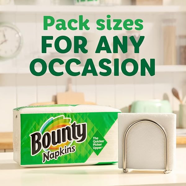 BOUNTY PAPER NAPKINS, WHITE, 200 COUNT