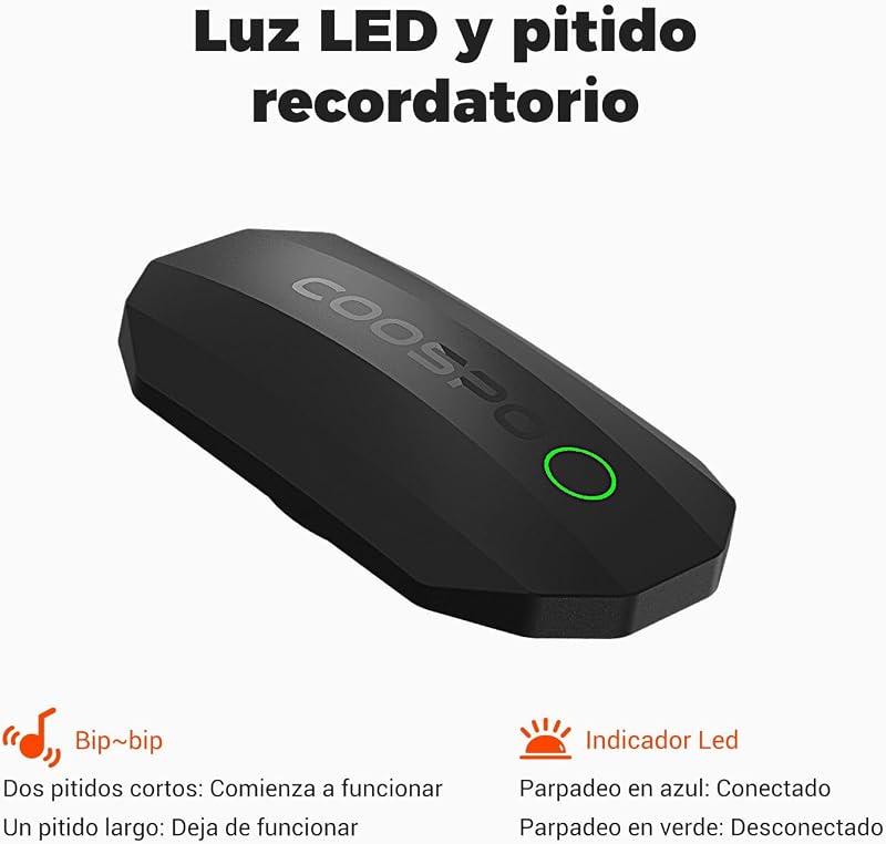H808S Frecuencia Cardíaca Bluetooth Banda Monitor Sensor de Frecuencia Cardíaca Deportivo Ant+ para CoospoRide, Wahoo, adidas Run, Rouvy, Pulsoid