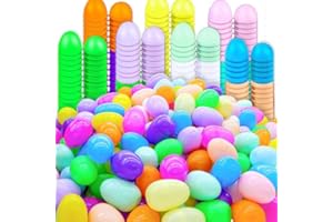 Lot de 50 œufs de Pâques vides en plastique - Décorations de fête - Coquillages imprimés - Remplissables - Remplissage de pan