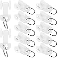 LIOOBO Curtain Glider Hooks Track Rail Runner Curtain Mute Wheel Rollers Hook Ball Pulley 50PCS