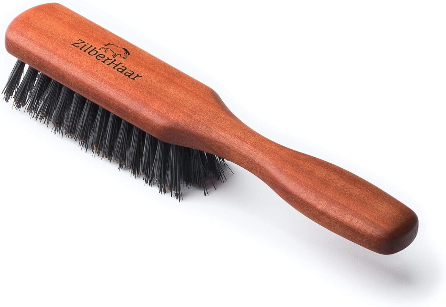 ZilberHaar Beard Brush Pure Boar Bristles Natural Firm Hog Hair and Pearwood Works with All Beard Balms and Beard Oils Exfoliates Skin Helps Softening and Conditioning Itchy Beards Great for Travel - Image 3