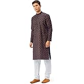 Maple Clothing Kurta Pajama Printed Cotton Indian Apparel for Men