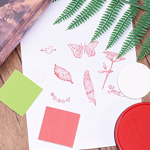 NBEADS 10Pcs Rubber Stamp Carving Blocks or Scrapbooking, Postcards, Invitation Cards, DIY Project