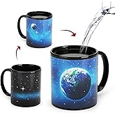 MUGKISS Color Changing Mug 11oz, Ceramic Heated coffee mug of Novelty Moon System Mug, Awesome Gift for Family, Friends and Lover