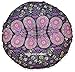 Boho Room Decor Aesthetic: Vintage Indie Purple 32 Inches Indian Mandala Round Pillows Meditation Cushion Cover, Perfect for Cottagecore Hippie Room Decor (Purple, 32 Inches (81 Cms.)