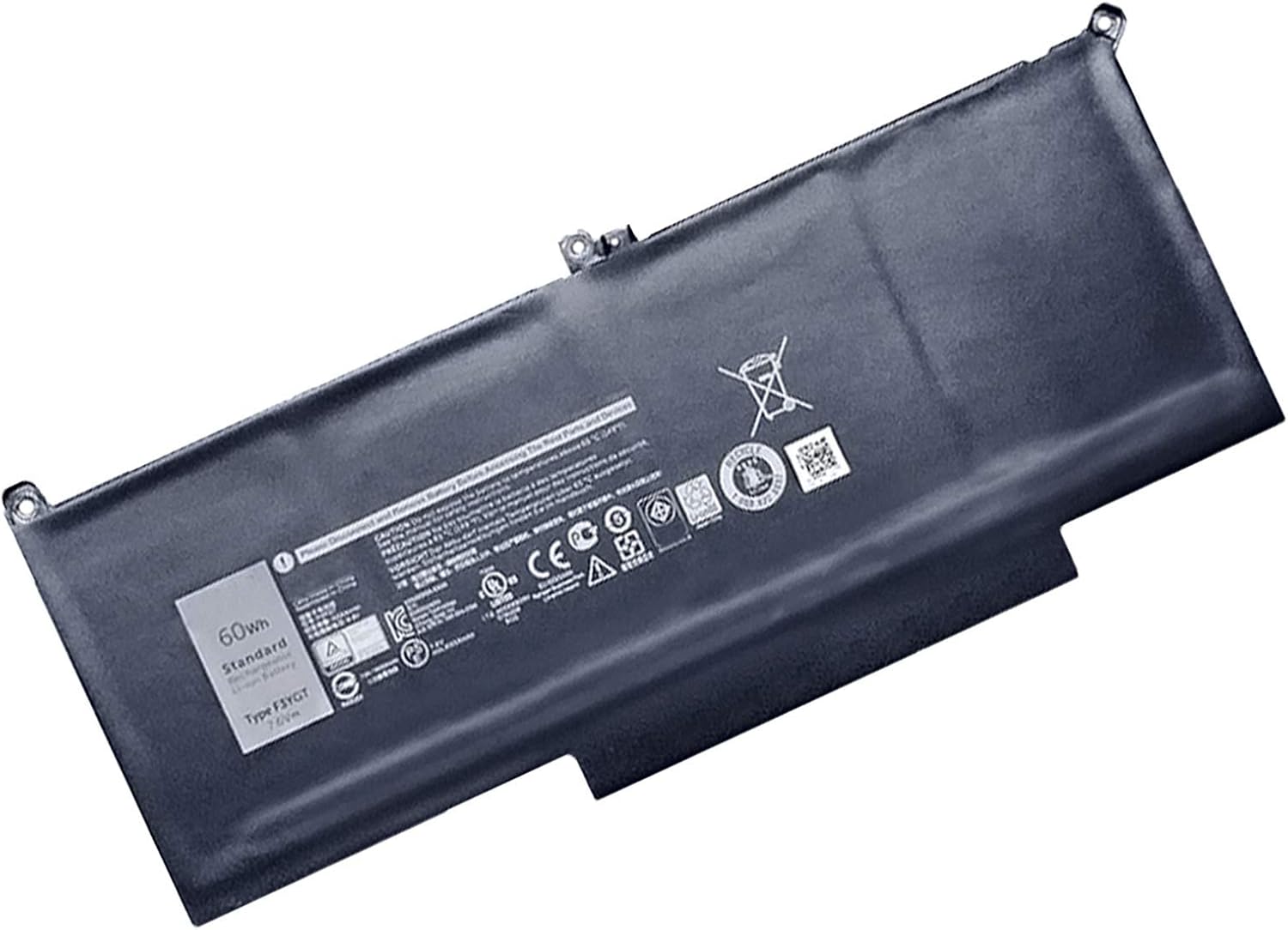 SUNNEAR F3YGT 7.6V 60Wh Laptop Battery Replacement for DELL Latitude 12 7000 7280 7290 13 7000 7380 7390 14 7000 7480 7490 Series DM3WC 0DM3WC 2X39G