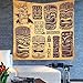 Tapestry Artwork Wall Hanging Hawaiian Tribal Tiki Mask Sculpture Polynesian Totem Tribe Island Design Maya Home Decor Tapestries Decorative Bedroom Living Room Dorm 60×60 Inches DBZY241