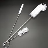 Living and Giving 3Pcs Set of Bottle Brush Flexible Cleaning Brushes Kitchen Nylon Multifunction Clean Brush Set