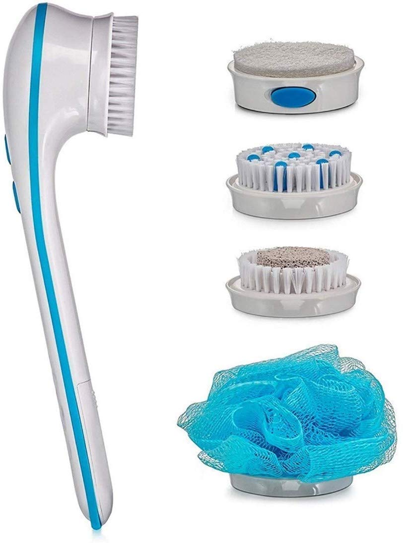 Acharan 5 in 1 Bath Spin Spa Massage Electric Shower Brush Cleaning