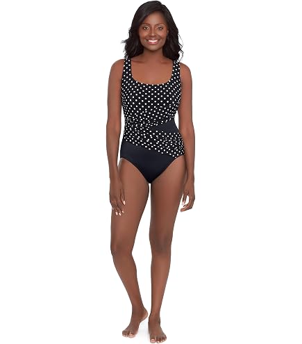 Great Lengths Women's Ruffle Surplice One Piece Swimsuit, Azteca