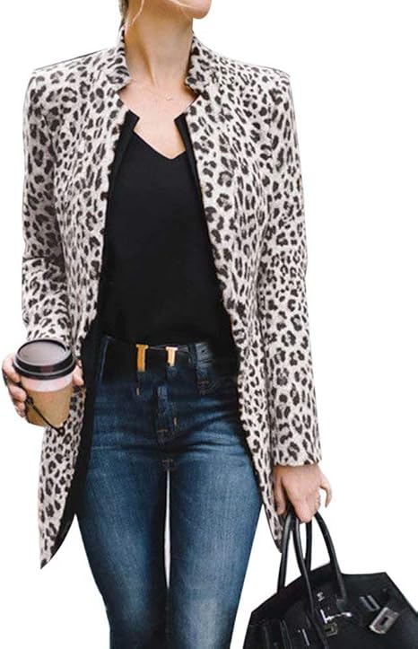 leopard print blazer uk
