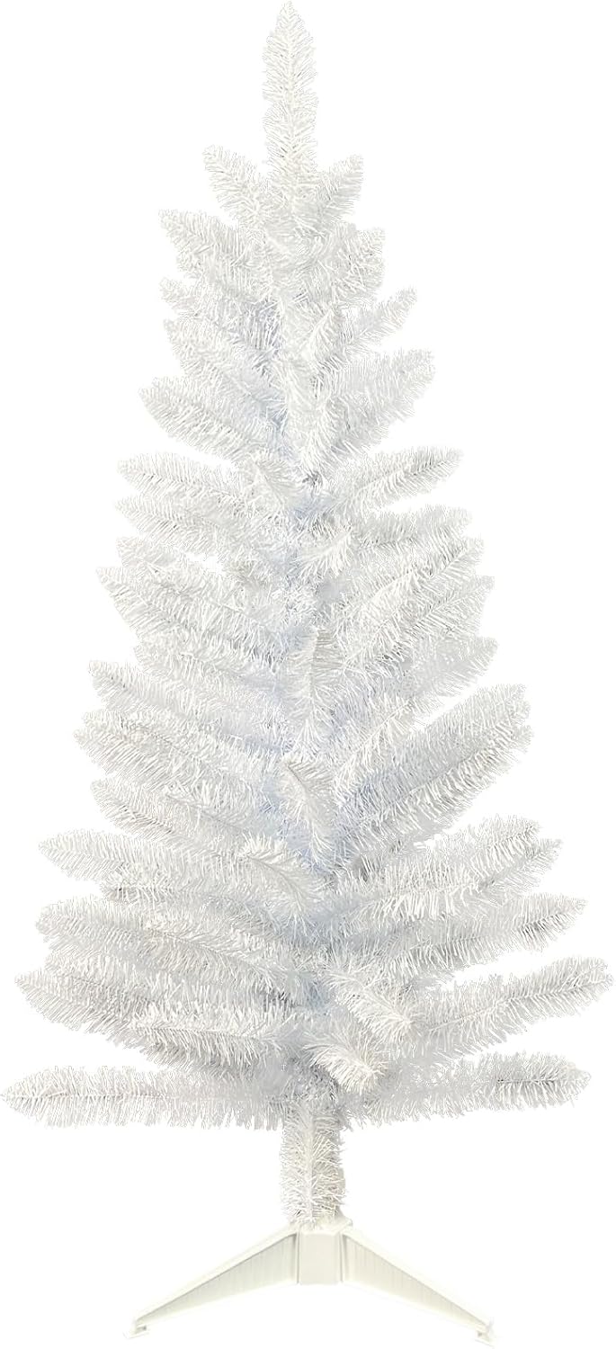 Trees - Artificial Christmas Tree,Maylaviu White Christmas Tree Perfect Xmas Tree，Small Christmas Tree Decoration for Indoor and Outdoor (3ft)