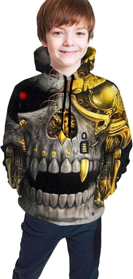 Amazon.com: 3D Print Luxury Golden Metal Skull Theme Youth ...