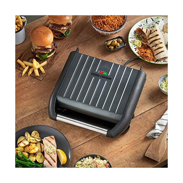 George-Foreman-Medium-Grey-Steel-Grill-25041 George Foreman Medium Grey Steel Grill 25041