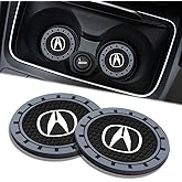 2PCS Car Cup Holder Insert Coasters for Acura Legend MDX RDX RSX TL TLX TSX ZDX, Sport Fan Black Anti-Slip Silicone Cupholder Interior Accessories for Car Truck SUV (Black)