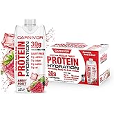 MuscleMeds Carnivor Protein Hydration RTD, Ready to Drink, Lactose Free, Sugar Free, 30g Isolate Protein, Halal Certified, Berry Blast, 16.9 Fl Oz (Pack of 12)