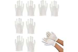 4 Pairs Kids White Cotton Gloves,Kids White Gloves Kid Glove Girls Boys Fancy Dress Glovess,Children Cotton Glove for Dry Han