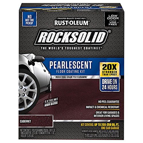 Rust-Oleum 306324 RockSolid Pearlescent Floor Coating Cabernet 200-250 sq ft Kit