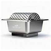 W WONSHARE Stainless Steel Butter Wheel and Roller - Holds 3 Sticks of Butter for Even Spreading &amp; Golden Crust, Professional Griddle Spreader for BBQ, Camping, Breakfast, Cookouts