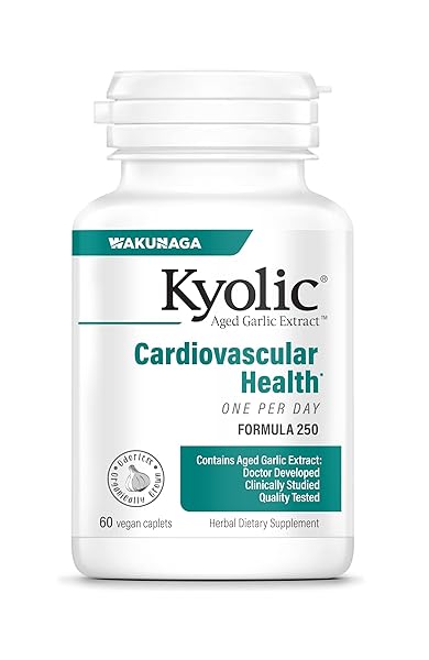 KYOLIC AGED GARLIC EXTRACT FORMULA 250, CARDIOVASCULAR HEALTH, ONE PER DAY, 60 VEGAN CAPLETS