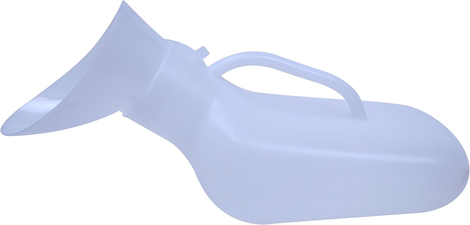 Portable Unisex Urinal Bottle for Both Men and Women with Adapter - Incontinence Pee Bottle for Male and Female, Home Care, Elderly, Handicapped, Children, or Bedridden Users - by BrightCare