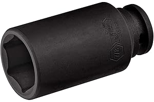 Jetech 3/8 Inch Drive 7/8 Inch Deep Impact Socket, Made with Heat-Treated Chrome Molybdenum Alloy Steel, 6-Point Design, SAE