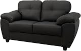 Sofas and More Carlos 3+2 Seater Sofa Set Black or Brown Faux Leather view 3