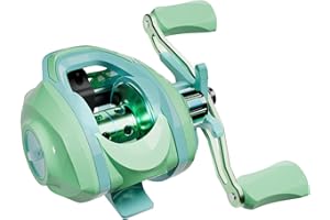 HAUT TON Hautton Baitcasting Fishing reels Macaroon Beginner's Edition,Baitcaster Reel,17.64 Lbs Max Drag,7.2:1 Gear Ratio,5+1BB Carbon Fiber Frame…