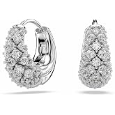 Swarovski Sublima earrings, White, Rhodium finish