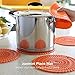 zanmini 4pcs Hot Pads for Countertops, 6 in 1 Silicone Trivets for Hot Dishes, with Pot Holder, Spoon Rest, Jar Opener, Large Coaster, Garlic Peeler, Heat Resistant&Easy Clean (Orange)