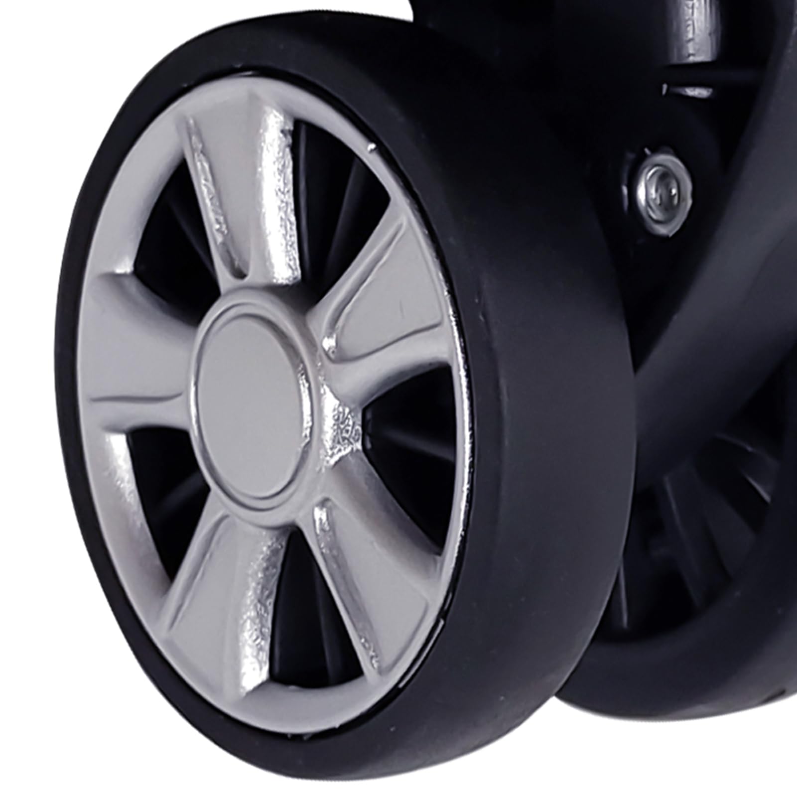 NUOZE Spinner Luggage Wheels Replacement for Suitcase, Wheels Parts Roller Suitcase Tourister Travel Trunk Caster Luggage Replacement Kit (Sliver- 2pcs)