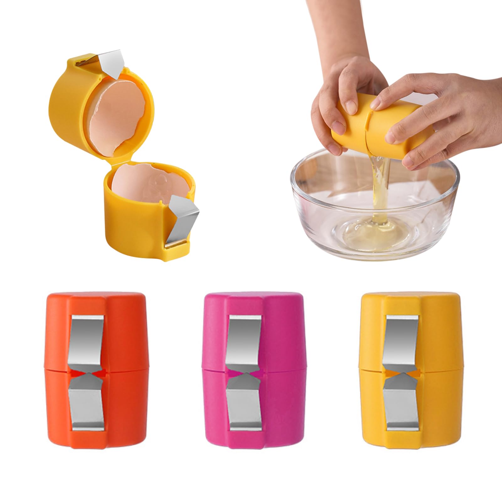 UptVin 3 Packs Egg Cracker Tool, Handheld Egg Cutting Tool, Eggshell Remover, Kitchen Egg Shell Cutter Tool, Portable Eggshell Opener Baking Accessories for Home Dorm Kitchen