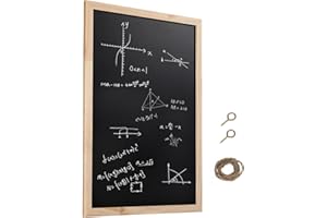 Veemoon Hanging Wooden Blackboard Small Chalkboard for Walls Home Decor Writing Board Notice Board Wood