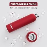 Exllena Insulated Water Bottle 750ml Red with Clip Double Wall Vacuum view 5