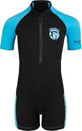 Cressi Neoprene Shorty Wetsuit Kids 3/4 Years Black Blue High Stretch view 3